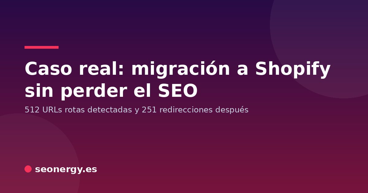 Caso real: así rescatamos el SEO de una tienda tras migrar a Shopify