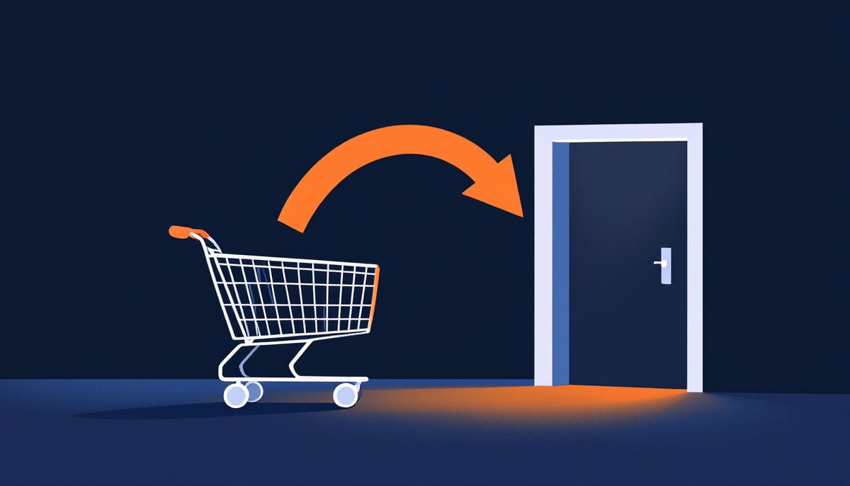 Ilustración editorial de Seonergy sobre cómo reducir el abandono de carrito en tu ecommerce